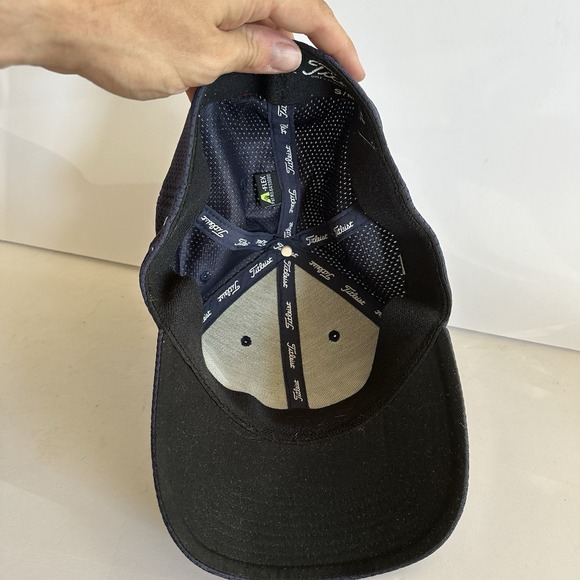 Titleist Golf FJ Footjoy Pro V1 Blue Mesh Back Fitted Hat - Small/Medium - Picture 5 of 6